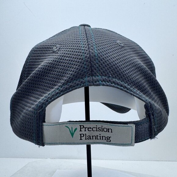 K-Products Precision Planting Gray Teal Cap Adjustable Hook and Loop Farm Hat - Picture 3 of 11